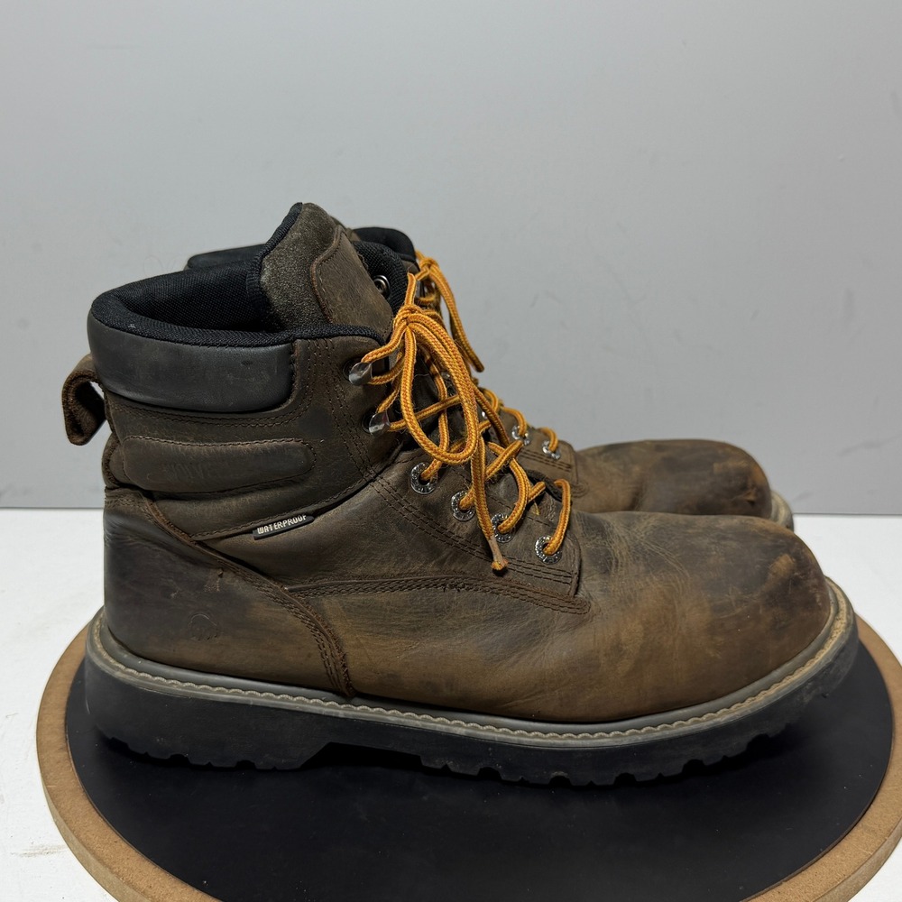 Wolverine I-90 Waterproof Work Boots Men 11.5‎ M Leather Brown Utility Workwear